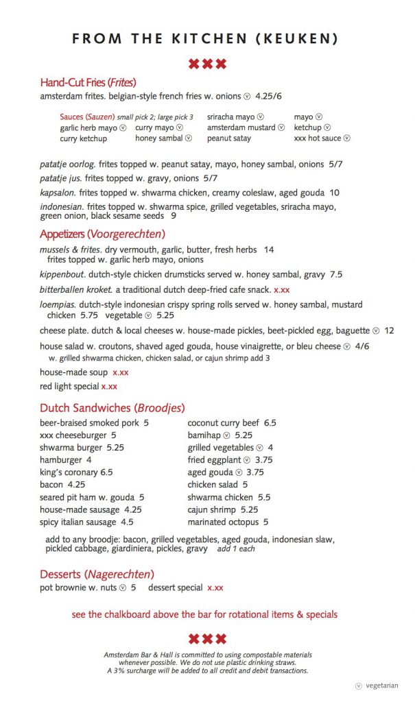 From The Kitchen Amsterdam Bar and Hall