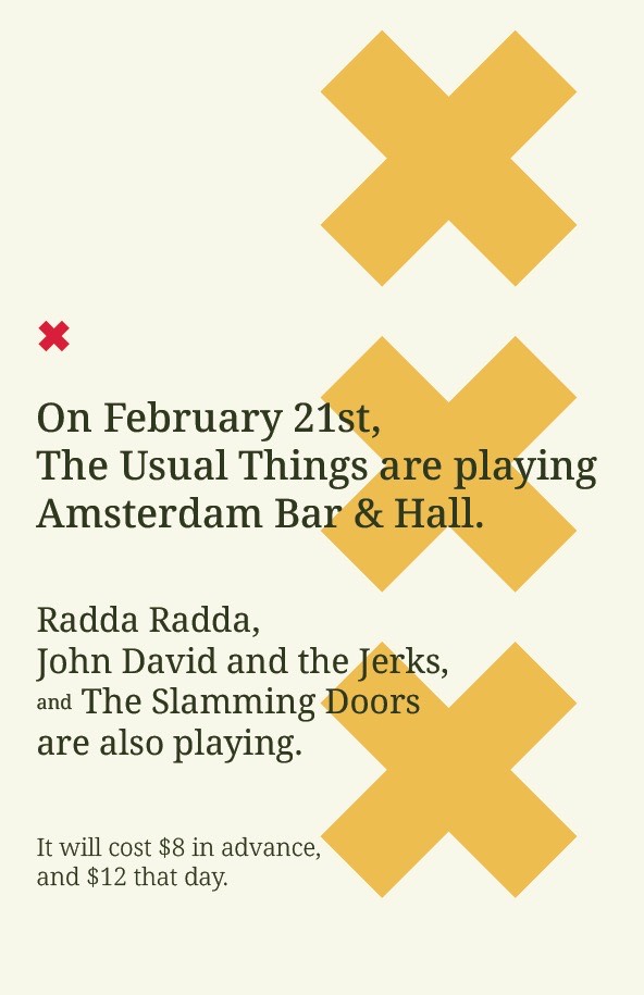 The Usual Things Radda Radda John David The Jerks The